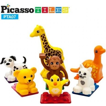 PicassoTiles magnetická sada 7ks zvířátek