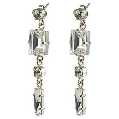 Klimm Swarovski podélný kámen bílý vs-35S1