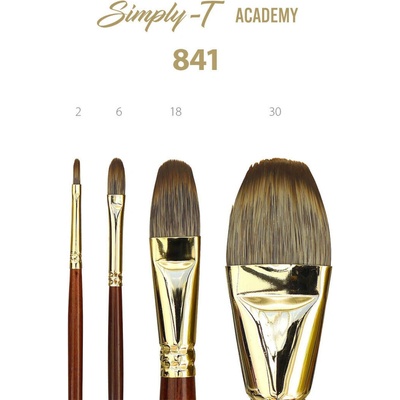 Štetec Simply-T Academy 841 - Filbert, dlhá rukoväť Veľkosť štetca: 8