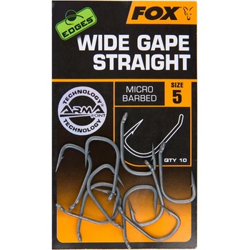 Fox Edges Wide Gape Straight Hooks vel.5 10 ks