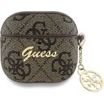 Guess GUA4G4GSMW калъф за AirPods 4 кафяв 4G Charm Collection (GUA4G4GSMW)