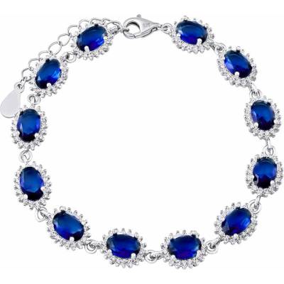 SILVEGO Stříbrný náramek Kate s modrým Brilliance Zirconia ADDB2679BS
