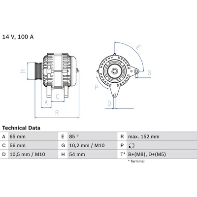 Alternátor BOSCH 0 986 047 270 (0986047270)