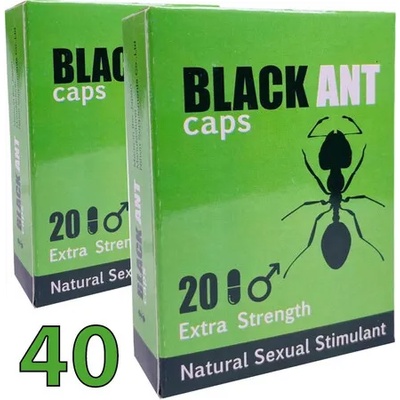 2 x Черна Мравка BLACK ANT 40бр супер силни капсули за ерекция