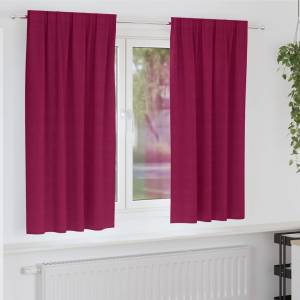 Pure Line Home Плътни завеси в цвят бордо с комбиниран перделък, 2 бр. , 140 x 175 см