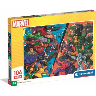 Clementoni SUPER Marvel hrdinové proti padouchům 104 dielov