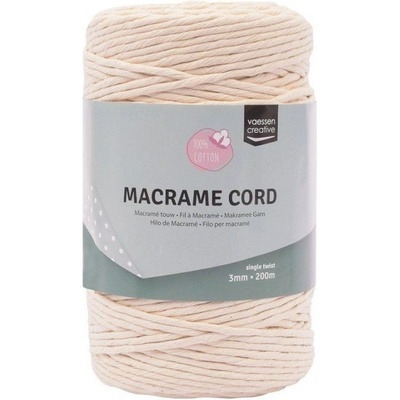 Vaessen Creative Macramé příze 3mmx200m natural