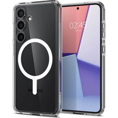 Spigen Magsafe Противоударен Калъф за Samsung S24, Spigen Ultra Hybrid Case, Бял (ACS07223)