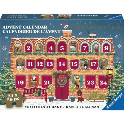 RAVENSBURGER Adventní kalendář Vánoce doma 24x56 dílků