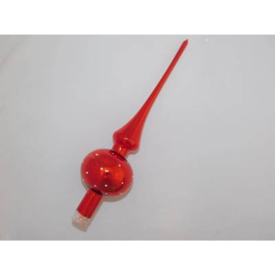 Ornex Vianočná ozdoba špice sklenená bodky červená 280 mm