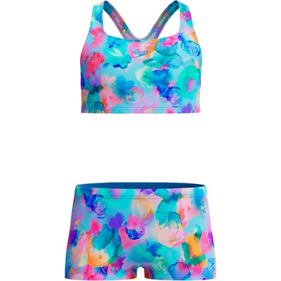 Speedo Детски комплект бикини Speedo Kid's Print Racerback Two Piece Bikini - Periwinkle Blue - размер 152 (EU) (750-2743-0115)