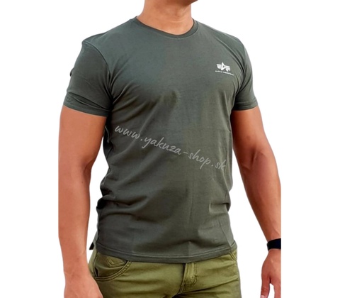 Alpha Industries Basic T Small logo Dark Olive