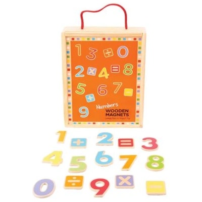 Bigjigs Toys Bigjigs- Дървени магнитни цифри и знаци (BJ720)