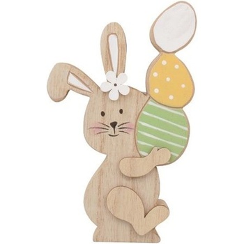 Zajac s vajíčkami na stojane 8,5 x 14 cm