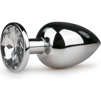 Image 1 of EasyToys Metal Butt Plug 126CLR Anal Jewelry Silver/Transparent