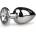 EasyToys Metal Butt Plug 126CLR Anal Jewelry Silver/Transparent