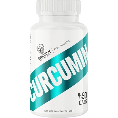 Swedish Supplements Curcumin Turmeric 500 mg | with Vitamin C & Black Pepper Piperine [90 капсули]
