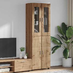 vidaXL Висок шкаф FLORIN 60 x 35 x 182 см Дъб Инженерна дървесина (3397923)