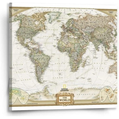Sablio Obraz Mapa světa - 50x50 cm