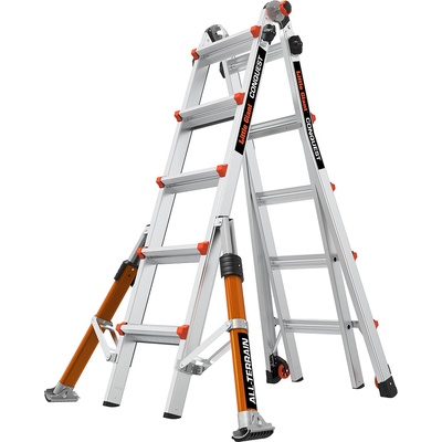 Little Giant Ladder Телескопична алуминиева стълба Little Giant Conquest 2.0 M22, 4x5 стъпала за всички терени (16332EN)