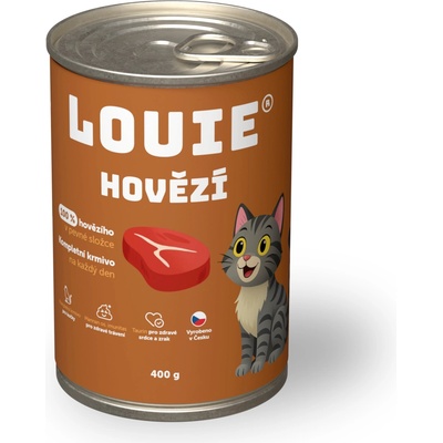 Louie Hovězí s prebiotiky 400 g – Zboží Mobilmania