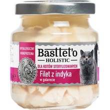 Basttet'o Holistické morčacie filé v želé pre sterilizované mačky 130 g