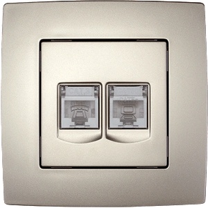 ELMARK City rj11+ rj45 КОНТАКТ ШАМПАНСКО МЕТАЛИК (190732)