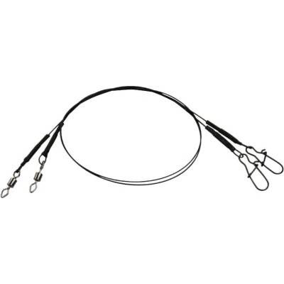 Effzett Coated Core7 Spin Leader Čierna M 16kg 30cm