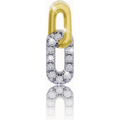 VIPgold Zlatý prívesok s bielymi zafírmi PA3757zb S