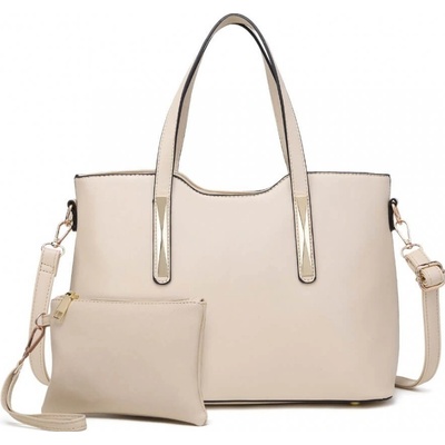 Miss Lulu kabelka shopper s pouzdrem béžová