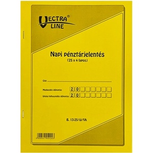 VECTRALINE Формуляр за дневен отчет за касовата наличност VECTRALINE A/4 с размери 25x4 листа B13-25/V (B13-25/V)
