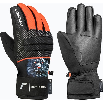 Reusch Детски скиорски ръкавици Reusch Warrior R-Tex XT Junior blck/silver/fluo red