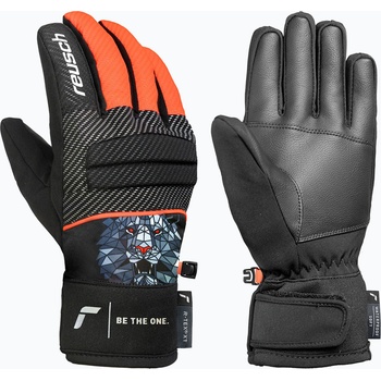 Reusch Детски скиорски ръкавици Reusch Warrior R-Tex XT Junior blck/silver/fluo red