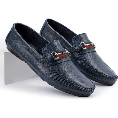 Alexander garcia Мъжки мокасини от естествена кожа - Тъмносини 20230321120 (381532_Тъмносин)