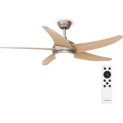 Klarstein Таванен вентилатор Bolero с лампа | 132 см | 35 W | Тиха работа | Дърво ()