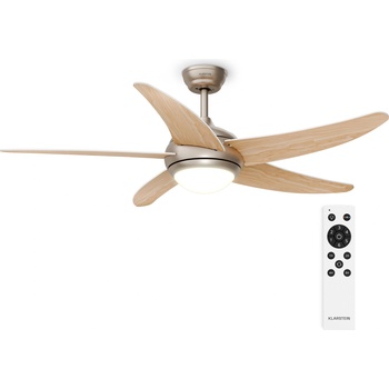 Klarstein Таванен вентилатор Bolero с лампа | 132 см | 35 W | Тиха работа | Дърво ()