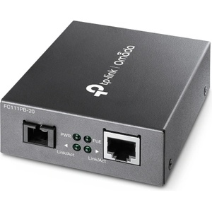 TP-Link 10-100 Mbps WDM медиен конвертор с 1 PoE порт TP-Link Omada (FC111PB-20)