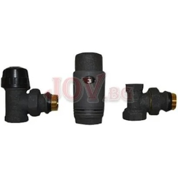 Image 1 of THS Thermostyle Радиаторен сет cayman-3 black ths 1/2 ъглов