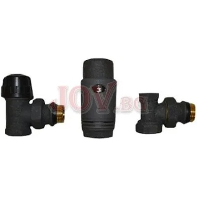 THS Thermostyle Радиаторен сет cayman-3 black ths 1/2 ъглов