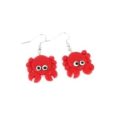 Fimos Náušnice Fimo krabi S0450