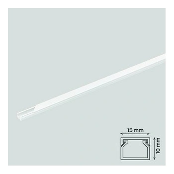 Canalux Žľab 15 x 10 mm biely