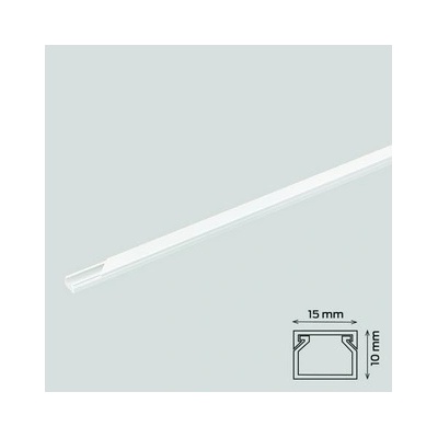 Canalux Žľab 15 x 10 mm biely