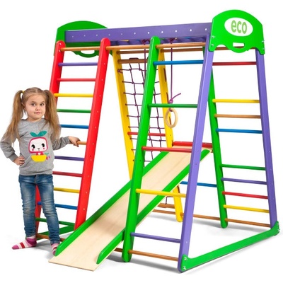 KinderSport hrací sestava EcoMini s ribstole a se skluzavkou