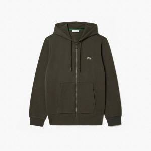 Lacoste Суичър Lacoste Men's Basic Full-Zip Hoodie - Green L7A
