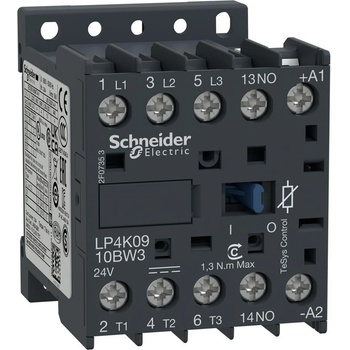 Schneider SE Контактор TeSys K 3P 4kW (9A AC-3) 1NO 24V DC lc - LP4K0910BW3 (LP4K0910BW3)