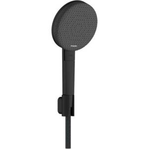 Hansgrohe Raindance Alive Select S - Комплект от душ-глава, държач и маркуч, 3 режима на струята, EcoSmart, матово черно 24611670 (24611670)