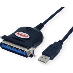 Roline Адаптер usb-a към паралелен преобразувател ieee1284, c36, 1, 8 м, черен 12.02. 1092-10 (12.02.1092-10)