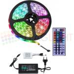  Комплект5 м RGB LED лента, FLAGLIGHT, SMD5050 60 LED/m IP20+IR контролер 44 key+адаптер 3A (1145)