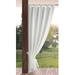 Eurofirany Garden Outdoor Curtain with Velcro Loops, 1 Piece, Opaque & Weatherproof, UV Protection, for Balcony Patio Pergola Gazebo, H240 x W155 cm, White - ZAS/GARDEN (ZAS/GARDEN)