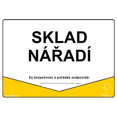 DUKO SKLAD NÁŘADÍ Formát: 297 x 210 mm, Materiál: plast 5 mm, samolepící vinylová fólie